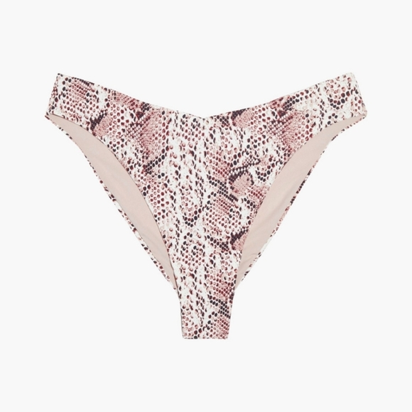 Skin The Alina Snake-print Mid-rise Bikini Briefs Animal Print Medium - Picture 1 of 7
